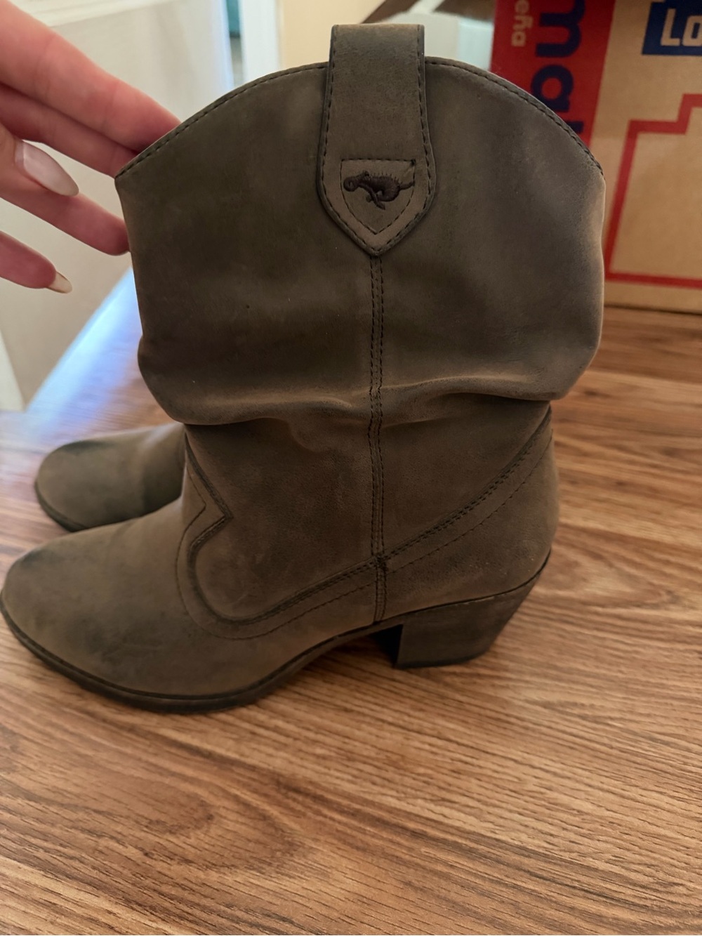 Rocket Dog Brown Suede Western Ankle Boots
